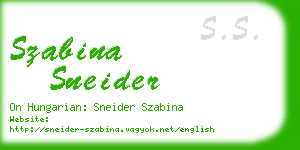 szabina sneider business card